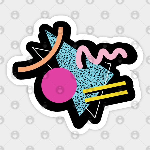 Memphis Pattern 11 / 80s Retro Sticker by Studio Memphis Waves